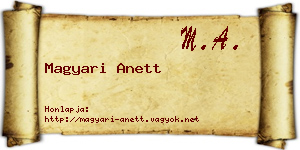 Magyari Anett névjegykártya